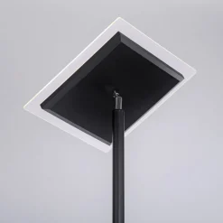 Hans LED-gulvlampe med læselampe, kantet, sort