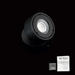Harvey udendørs spotlampe, sort, Ø 10 cm, trykstøbt aluminium