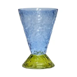 Hübsch Abyss-vase, blå, glas, højde 29 cm, Ø 20 cm