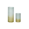 Hübsch Shimmer-vase, sæt med 2, glas, blå/brun