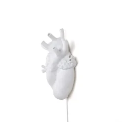 Heart Lamp LED-væglampe af porcelæn, hvid