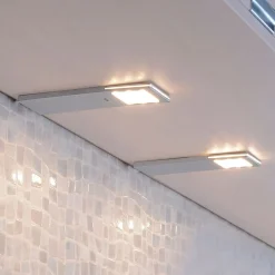 Helena LED-møbellampe, 19 x 7 cm, sæt med 2, sensor, metal