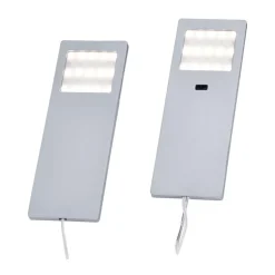 Helena LED-møbellampe, 19 x 7 cm, sæt med 2, sensor, metal