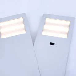 Helena LED-møbellampe, 19 x 7 cm, sæt med 2, sensor, metal