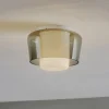 Helestra Canio - loftlampe i glas, røggrå