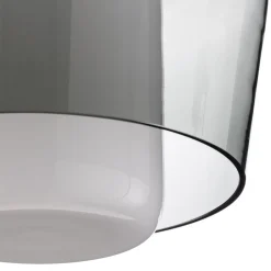 Helestra Canio - loftlampe i glas, røggrå