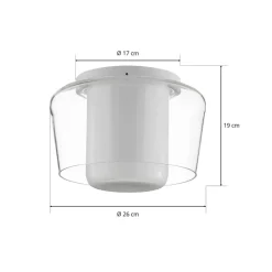 Helestra Canio loftlampe i glas, klar udvendig