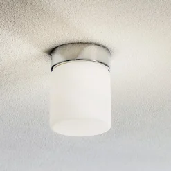 Helestra Keto LED-loftlampe, cylinder, krom