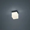 Helestra Keto LED-loftlampe, terning, sort