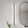 Helestra LED-spejllampe LOOM, længde 90 cm, sort, IP44