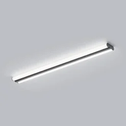 Helestra LED-spejllampe LOOM, længde 90 cm, sort, IP44