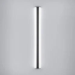 Helestra LED-spejllampe LOOM, længde 120 cm, sort, IP44