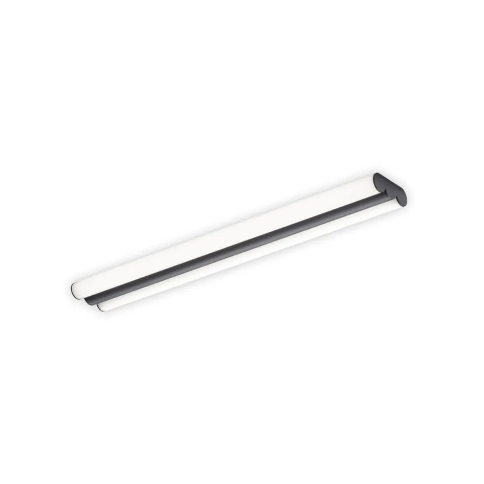 Helestra LED-spejllampe LOOM, længde 60 cm, sort, IP44
