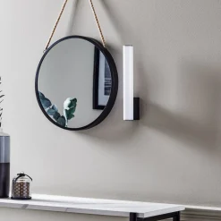 Helestra Loom LED-spejllampe sort, 30 cm