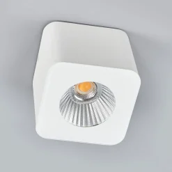 Helestra Oso LED-loftspot, kantet, hvid mat