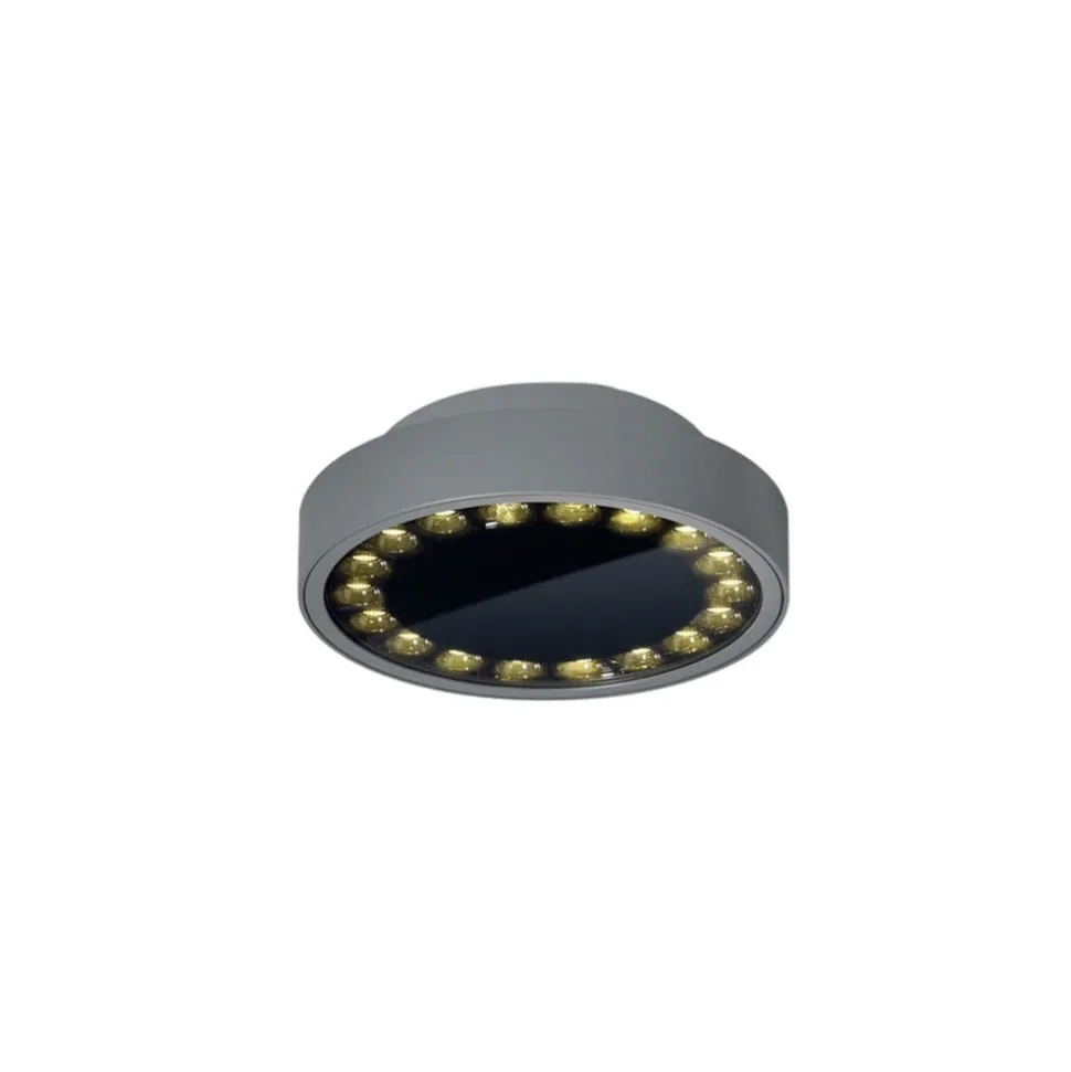 Helestra Say LED udendørs loftlampe grafit Ø18,5cm