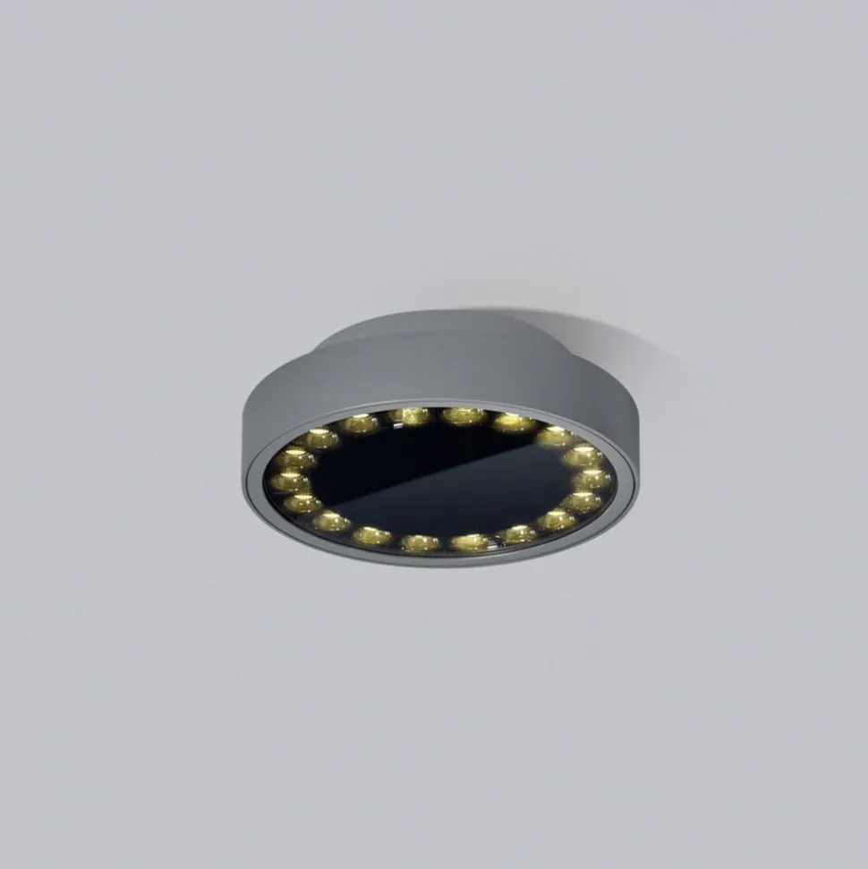 Helestra Say LED udendørs loftlampe grafit Ø18,5cm