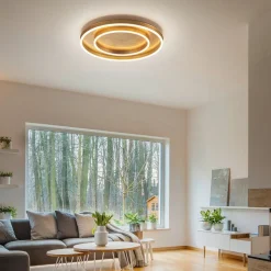 Helestra Sona LED-loftlampe dæmpbar Ø60 cm guld
