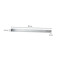 Helestra Theia LED-spejllampe, forkromet, 90 cm