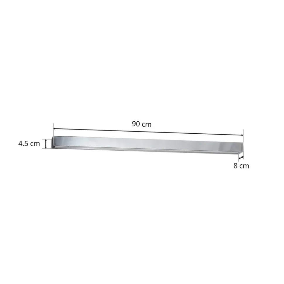 Helestra Theia LED-spejllampe, forkromet, 90 cm