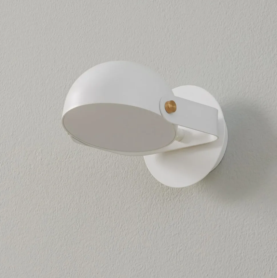 Hemi LED-væglampe, drejelig skærm, hvid