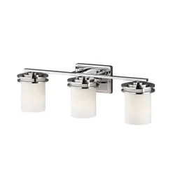 Hendrik LED-væglampe, IP44, krom/glas, 3 lyskilder