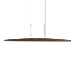 HerzBlut Arco LED-hængelampe i olieret valnød 130 cm
