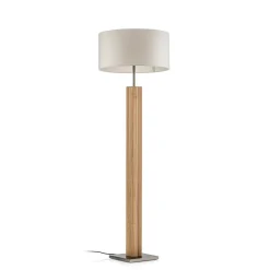 HerzBlut Dana gulvlampe, natur eg, hvid