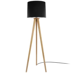 HerzBlut Elli gulvlampe, knasteg oliebeh./sort