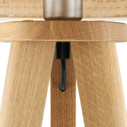HerzBlut Elli gulvlampe, knasteg oliebeh./sort