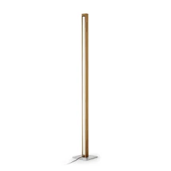 HerzBlut LED-gulvlampe Karl G, træ/granit, dæmpbar