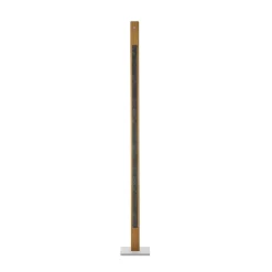 HerzBlut LED-gulvlampe Karl G, træ/granit, dæmpbar