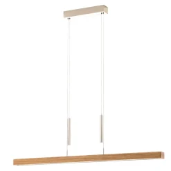 HerzBlut Leonora hængelampe, Down, 121 cm natur eg