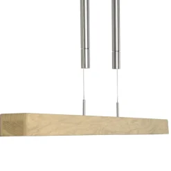HerzBlut Leonora hængelampe, Down, 121 cm natur eg