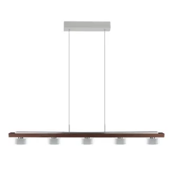 HerzBlut pendellampe Estelle, træ, 130 cm, olieret valnød
