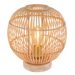 Hildegard bordlampe af bambus, Ø 30 cm