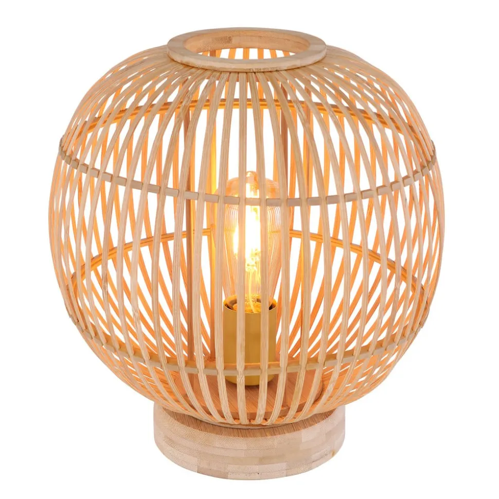 Hildegard bordlampe af bambus, Ø 30 cm