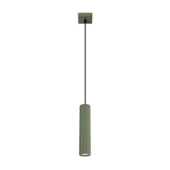 Hængelampe ALORA, olivengrøn, Ø 8 cm, metal, GU10
