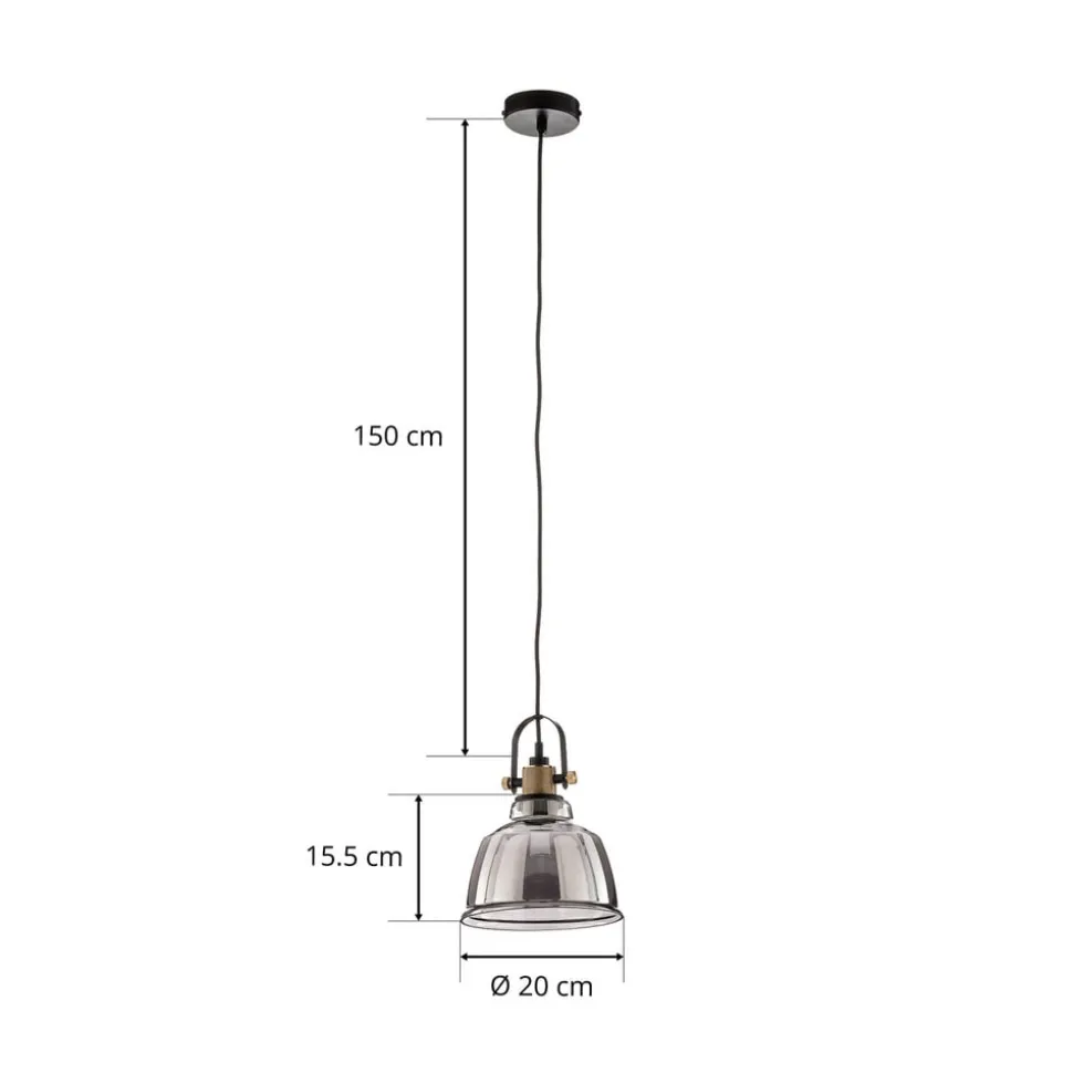 Hængelampe Amalfi, sølv, Ø 20 cm