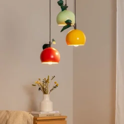 Hængelampe Apple mix, farverig, metal, Ø 42 cm, 3 lyskilder, E27
