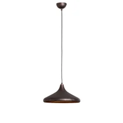 Hængelampe Barek, sort/guld, Ø 34 cm, metal, E27