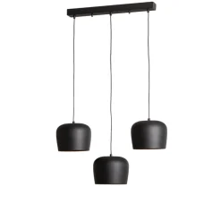 Hængelampe Berceste N-1410 sort metal 3 lyskilder lineær