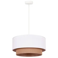 Hængelampe BohoØ 45 cm 1flg. hvid/jute