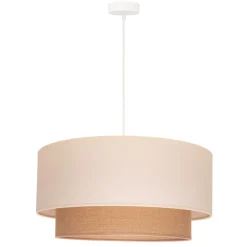 Hængelampe Boho, Ø 60 cm 1 lyskilde ecru/jute brun