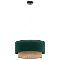 Hængelampe Boho Ø 45 cm 1 lyskilde grøn/jute