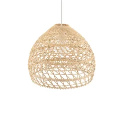 Hængelampe BOHO, Ø 43 cm, naturbrun, rattan, E27