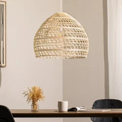 Hængelampe BOHO, Ø 60 cm, naturbrun, rattan, E27