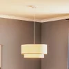 Hængelampe Boho, dobbelt skærm, beige