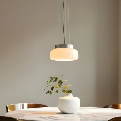 Hængelampe BonBon, creme, Ø 25 cm, glas