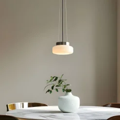 Hængelampe BonBon, creme, Ø 16 cm, glas